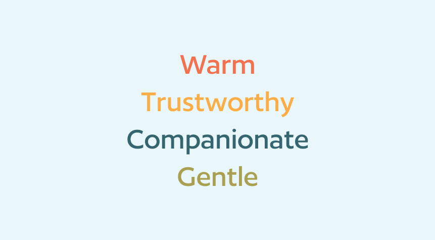 "precise, trustworthy, approachable, reliable"